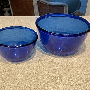Colbalt blue bowls-excellent condition-made in France-collectors item.